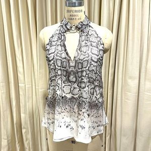 Chiffon blouse snakeskin